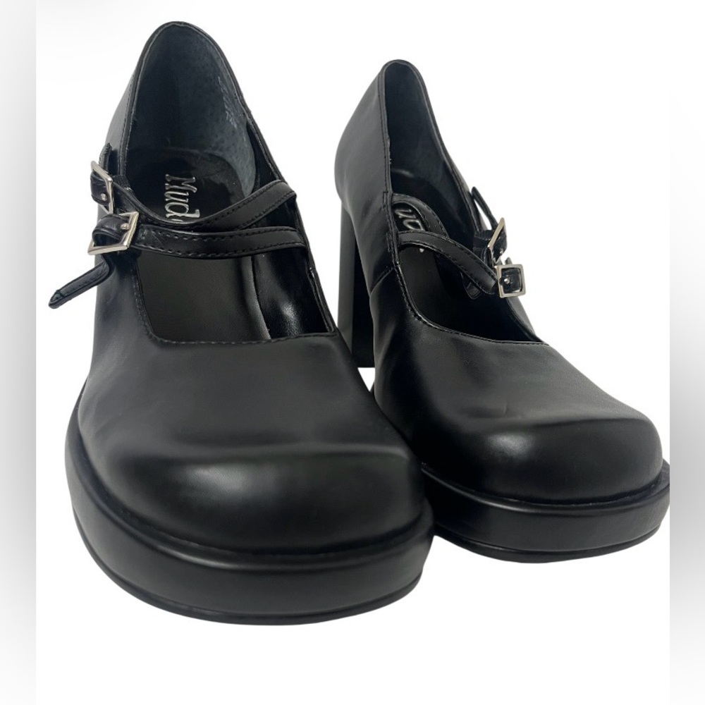 Y2K Mudd Women's Black Mary Jane Platform Heels - Size 7.5 - Picture 9 of 10